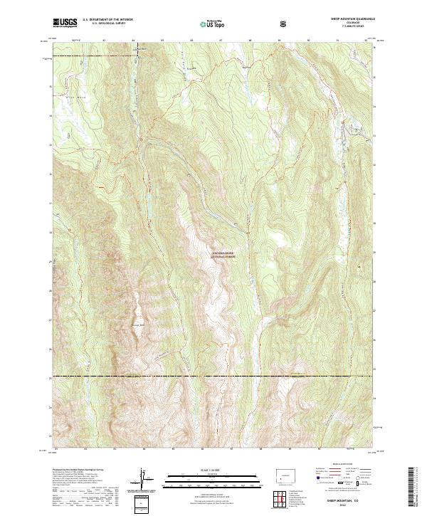 US Topo 7.5-minute map for Sheep Mountain CO