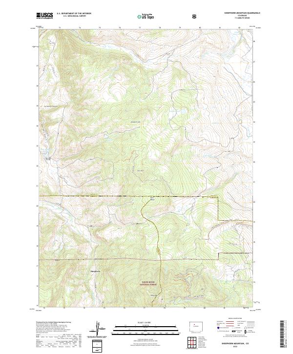 US Topo 7.5-minute map for Sheephorn Mountain CO