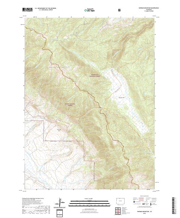 US Topo 7.5-minute map for Shipman Mountain CO