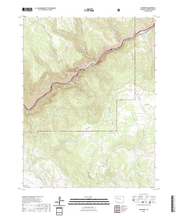 US Topo 7.5-minute map for Shoshone CO