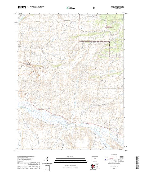 US Topo 7.5-minute map for Signal Peak CO