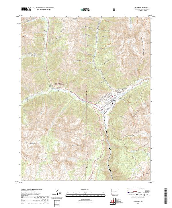 US Topo 7.5-minute map for Silverton CO