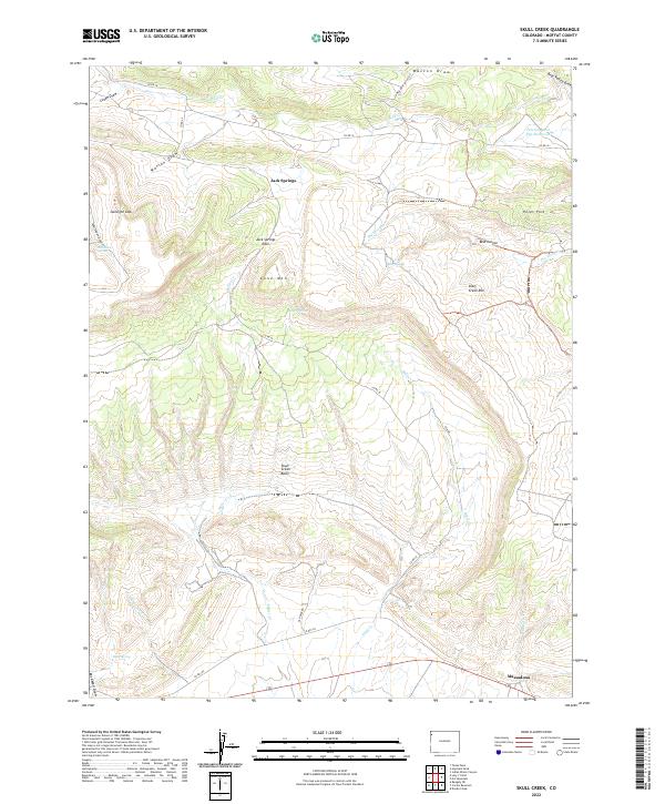 US Topo 7.5-minute map for Skull Creek CO