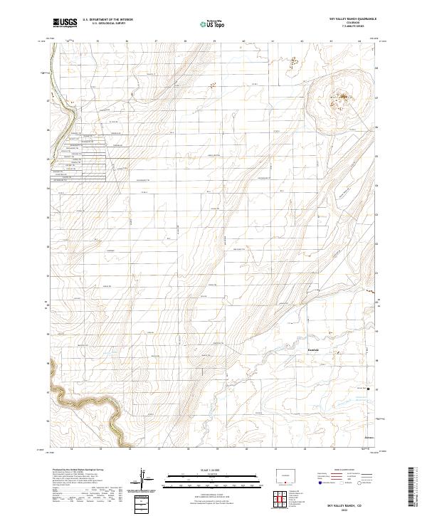 US Topo 7.5-minute map for Sky Valley Ranch CO