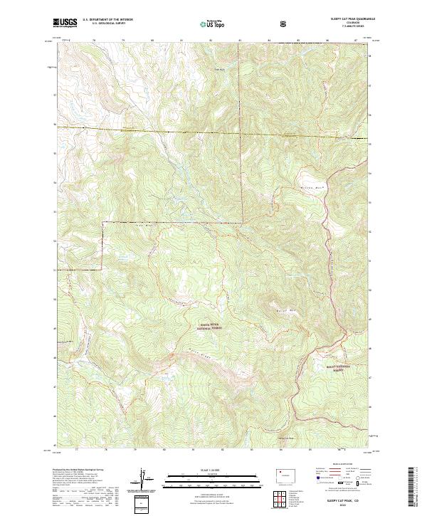 US Topo 7.5-minute map for Sleepy Cat Peak CO