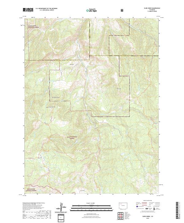 US Topo 7.5-minute map for Slide Creek CO