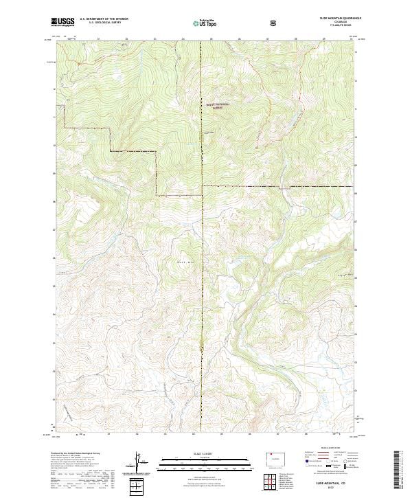 US Topo 7.5-minute map for Slide Mountain CO