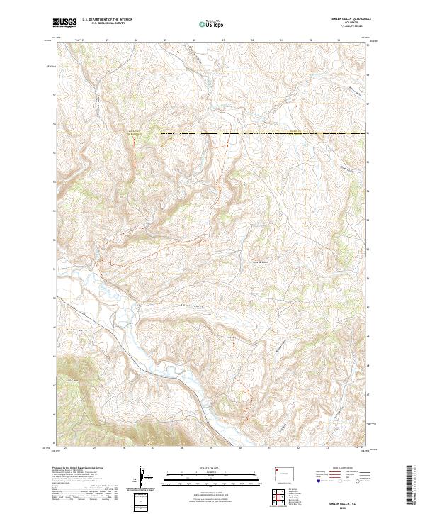US Topo 7.5-minute map for Smizer Gulch CO