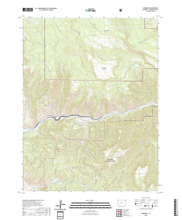 US Topo 7.5-minute map for Somerset CO