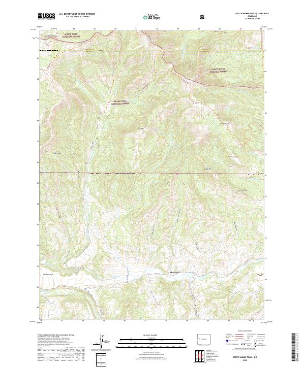 US Topo 7.5-minute map for South Mamm Peak CO