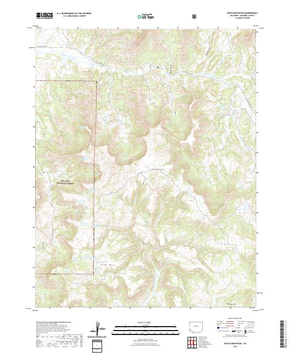 US Topo 7.5-minute map for South Mountain CO