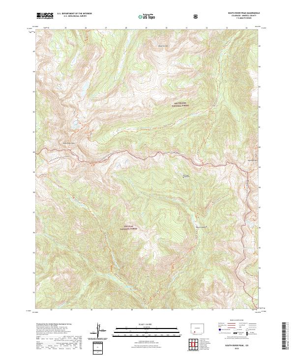US Topo 7.5-minute map for South River Peak CO