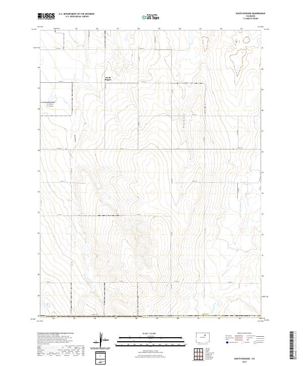 US Topo 7.5-minute map for South Roggen CO