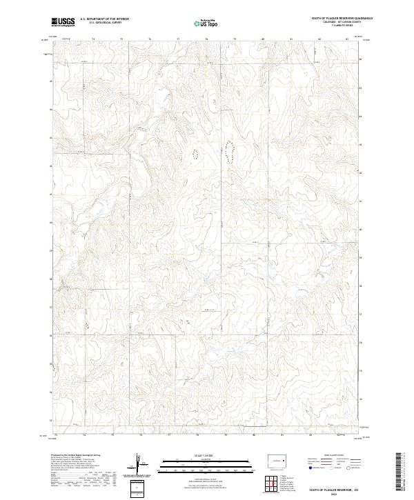 US Topo 7.5-minute map for South of Flagler Reservoir CO