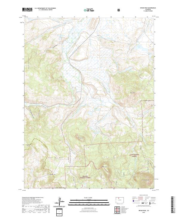 US Topo 7.5-minute map for Spicer Peak CO
