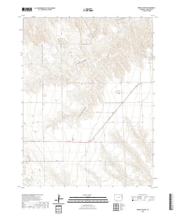 US Topo 7.5-minute map for Spring Canyon CO