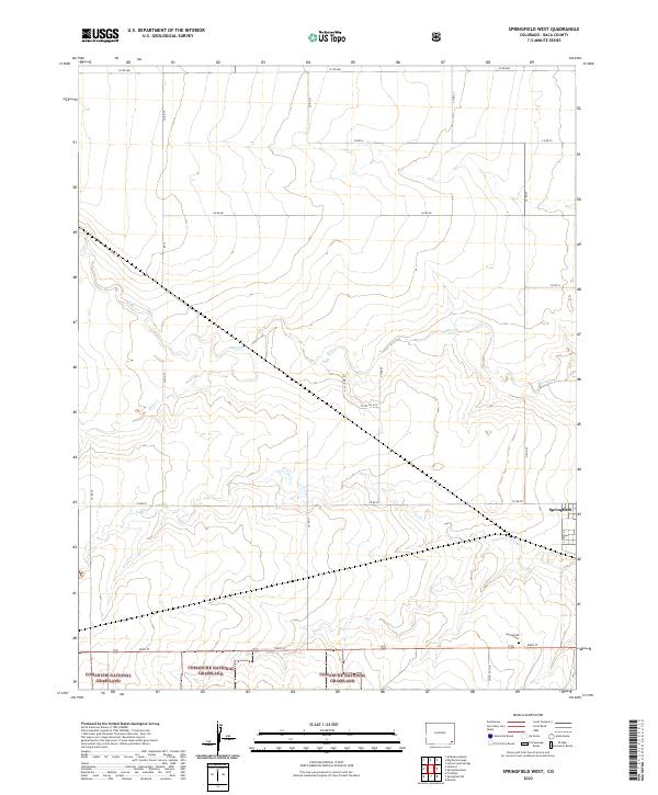 US Topo 7.5-minute map for Springfield West CO