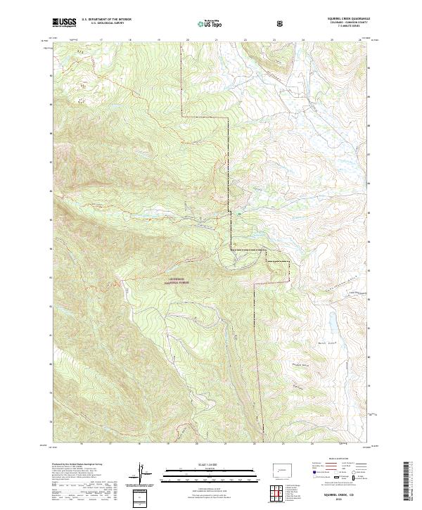 US Topo 7.5-minute map for Squirrel Creek CO