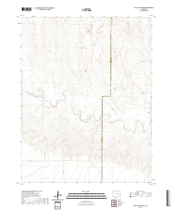 US Topo 7.5-minute map for Stacy Lakes Draw CO