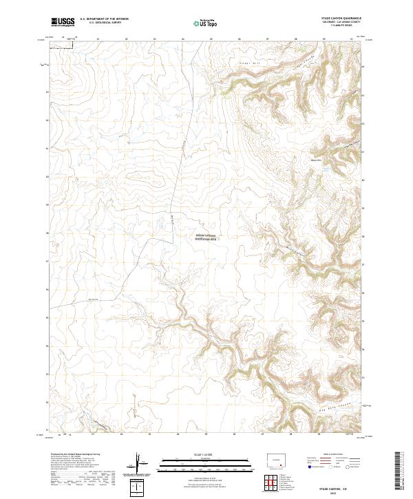 US Topo 7.5-minute map for Stage Canyon CO