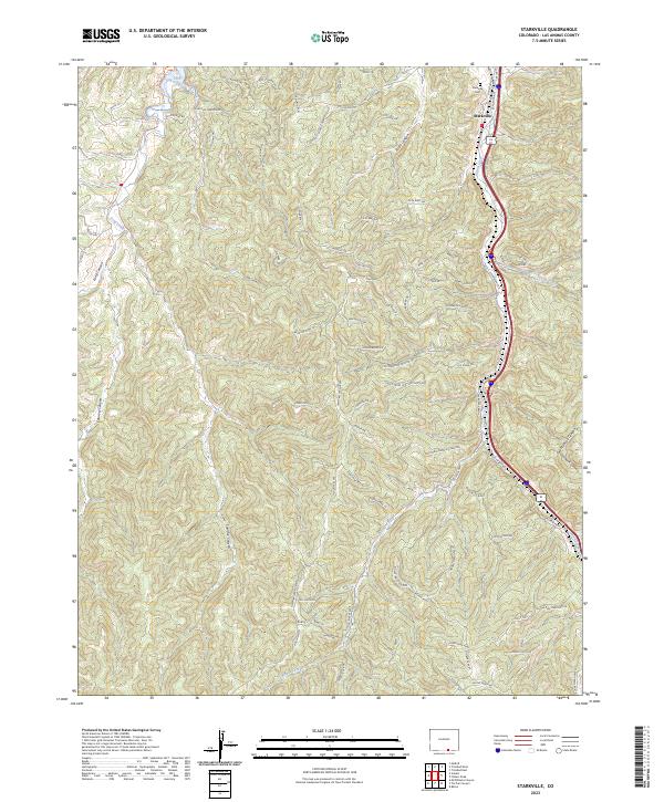 US Topo 7.5-minute map for Starkville CO