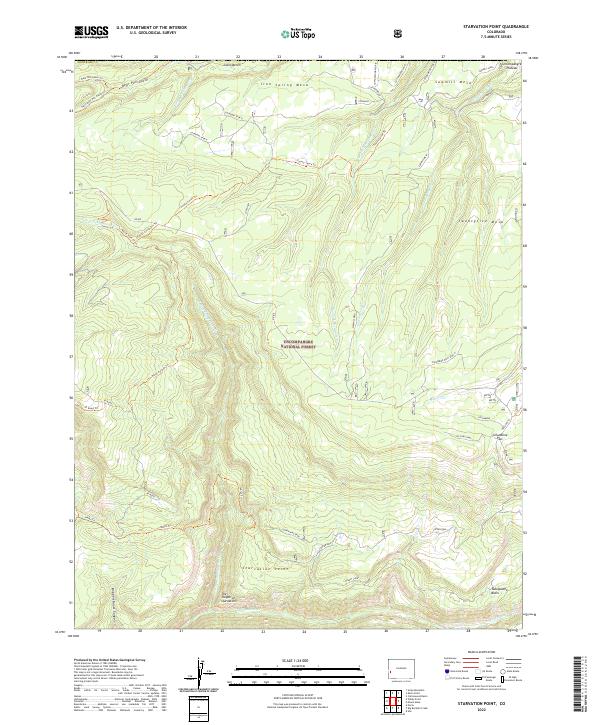 US Topo 7.5-minute map for Starvation Point CO