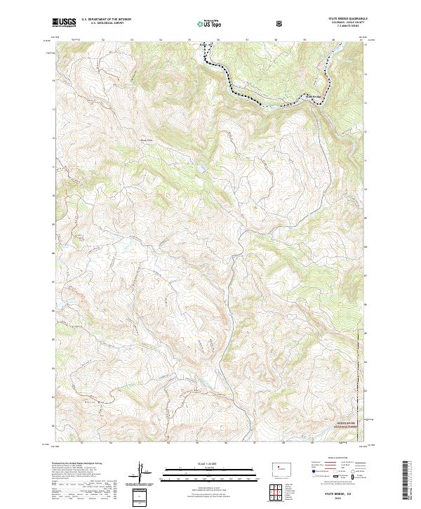 US Topo 7.5-minute map for State Bridge CO