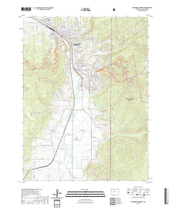 US Topo 7.5-minute map for Steamboat Springs CO