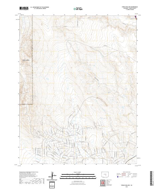US Topo 7.5-minute map for Steele Hollow CO