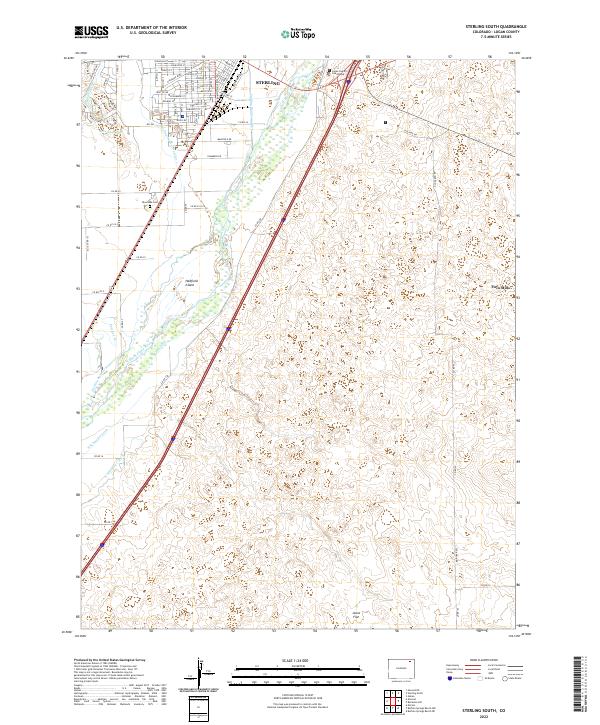 US Topo 7.5-minute map for Sterling South CO