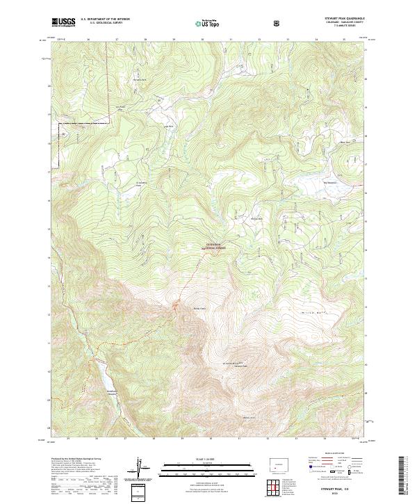 US Topo 7.5-minute map for Stewart Peak CO