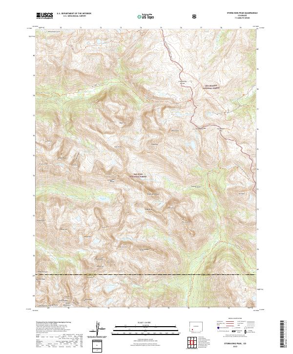 US Topo 7.5-minute map for Storm King Peak CO