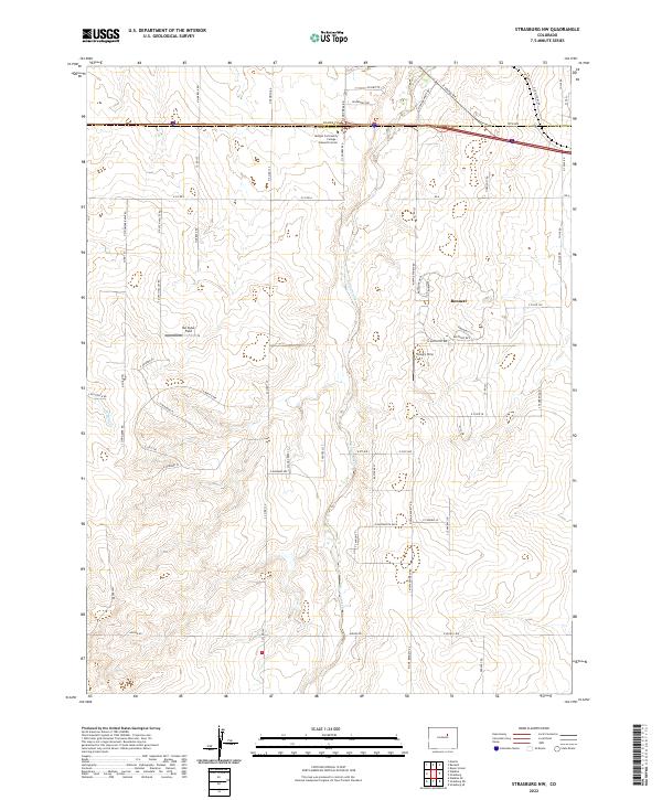 US Topo 7.5-minute map for Strasburg NW CO