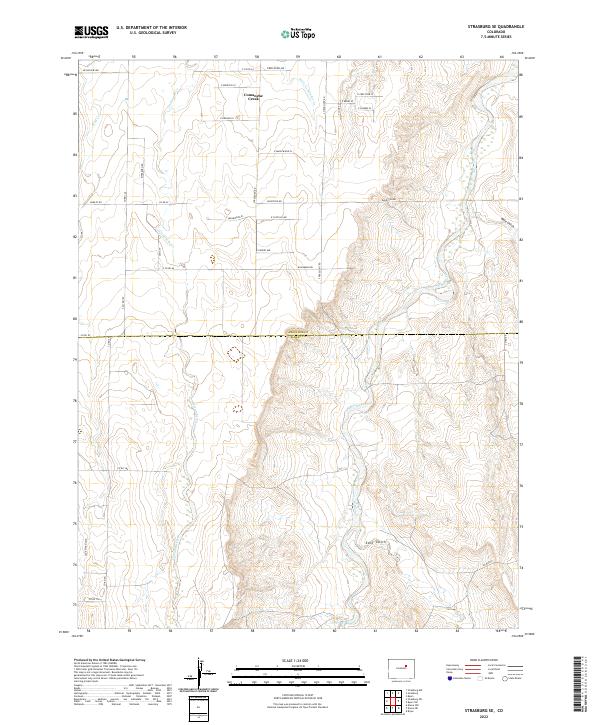 US Topo 7.5-minute map for Strasburg SE CO