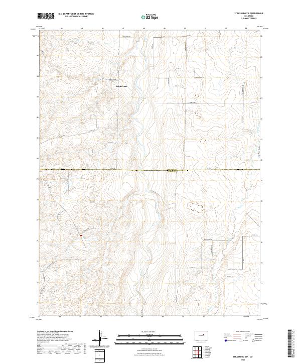 US Topo 7.5-minute map for Strasburg SW CO