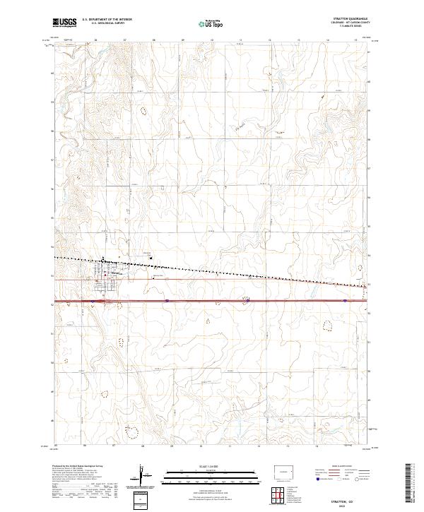 US Topo 7.5-minute map for Stratton CO – American Map Store