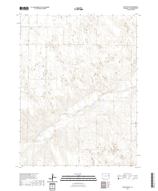US Topo 7.5-minute map for Stratton NW CO – American Map Store