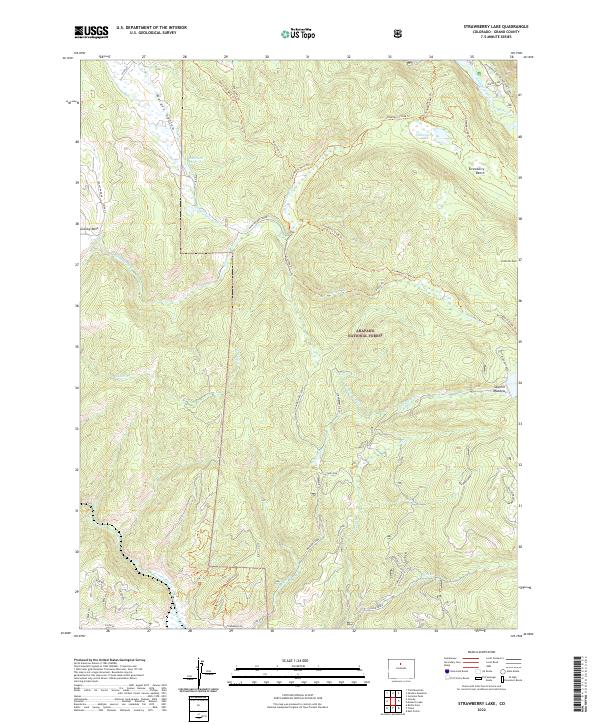US Topo 7.5-minute map for Strawberry Lake CO