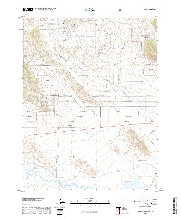 US Topo 7.5-minute map for Sulphur Mountain CO