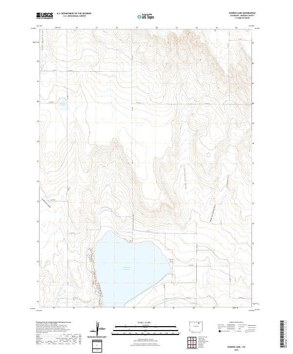 US Topo 7.5-minute map for Sunken Lake CO