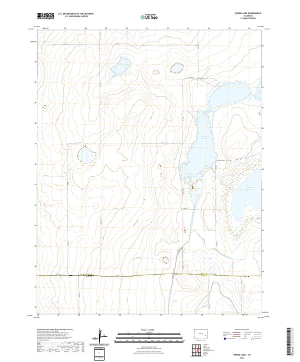 US Topo 7.5-minute map for Swede Lake CO