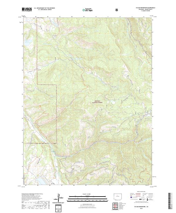 US Topo 7.5-minute map for Sylvan Reservoir CO