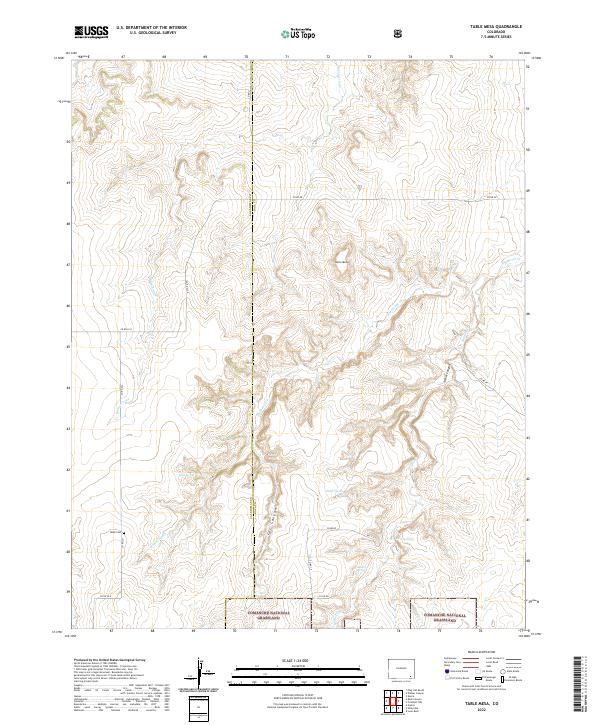 US Topo 7.5-minute map for Table Mesa CO