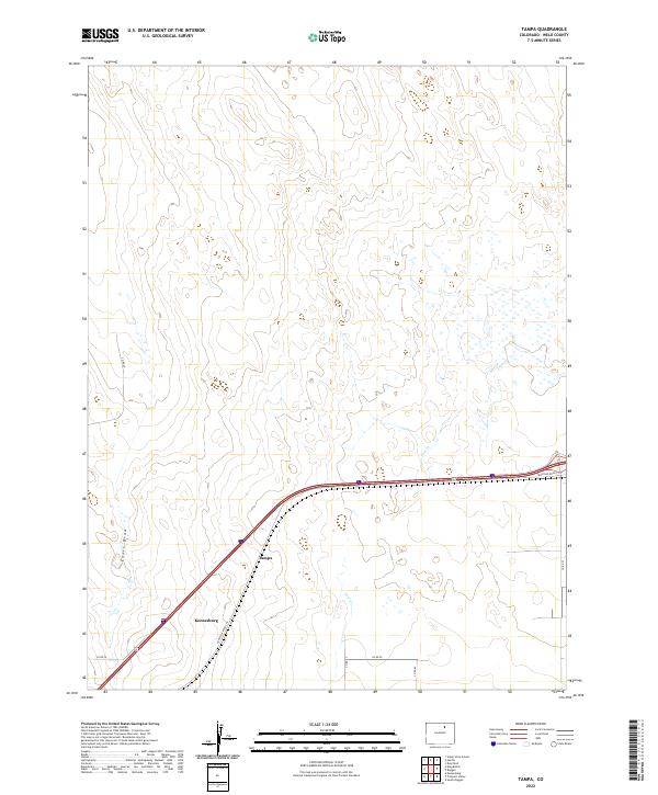 US Topo 7.5-minute map for Tampa CO