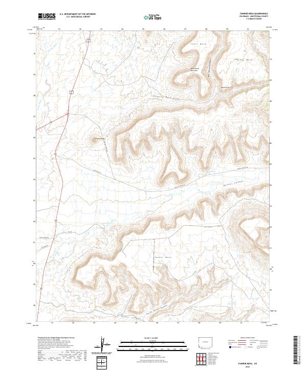 US Topo 7.5-minute map for Tanner Mesa CO