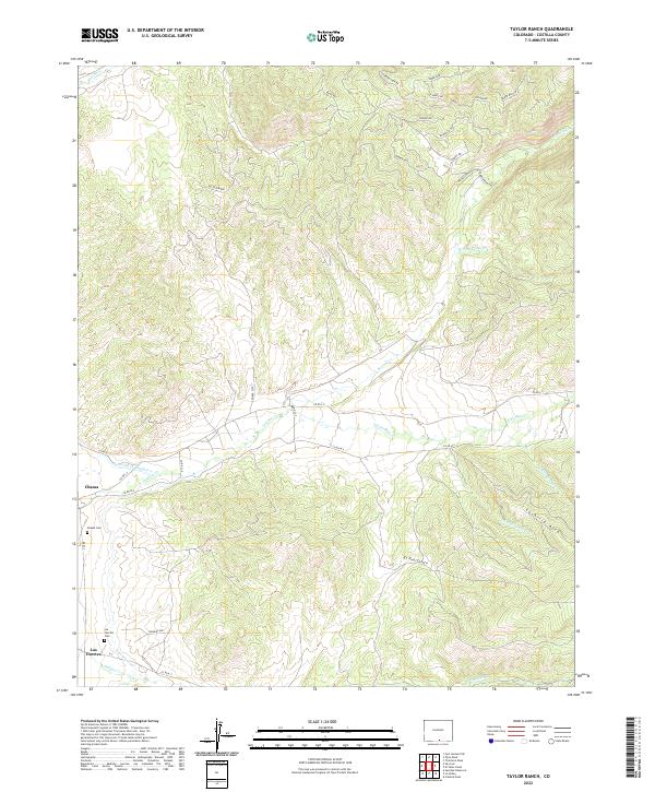 US Topo 7.5-minute map for Taylor Ranch CO – American Map Store