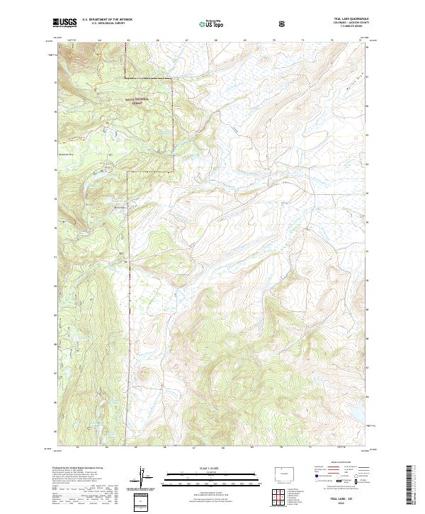 US Topo 7.5-minute map for Teal Lake CO