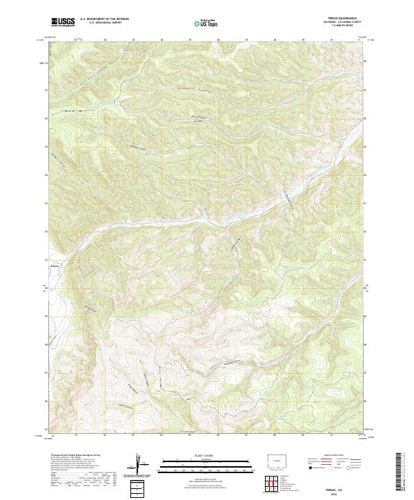 US Topo 7.5-minute map for Tercio CO