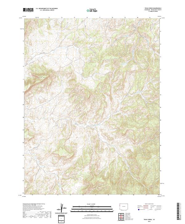 US Topo 7.5-minute map for Texas Creek CO