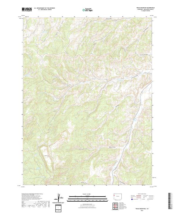 US Topo 7.5-minute map for Texas Mountain CO
